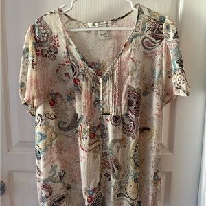 American Rag | Multicolor Paisley Boho Top - Size 1X